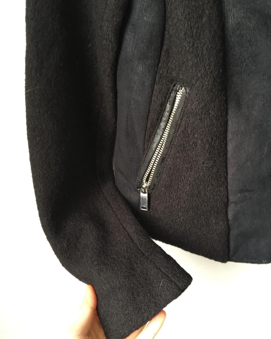 High neck fake fur suede jacket 상품이미지6