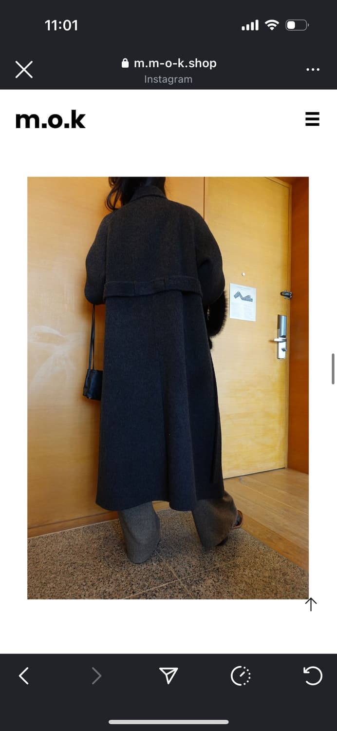 Mok 모크 코트 Horse alpaca handmade coat 새상품 상품이미지7