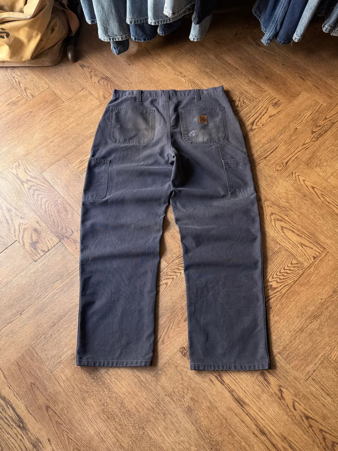 [34]칼하트 USA 빈티지 워싱 미드나잇 네이비 싱글니 카펜터 워크팬츠 상품이미지1