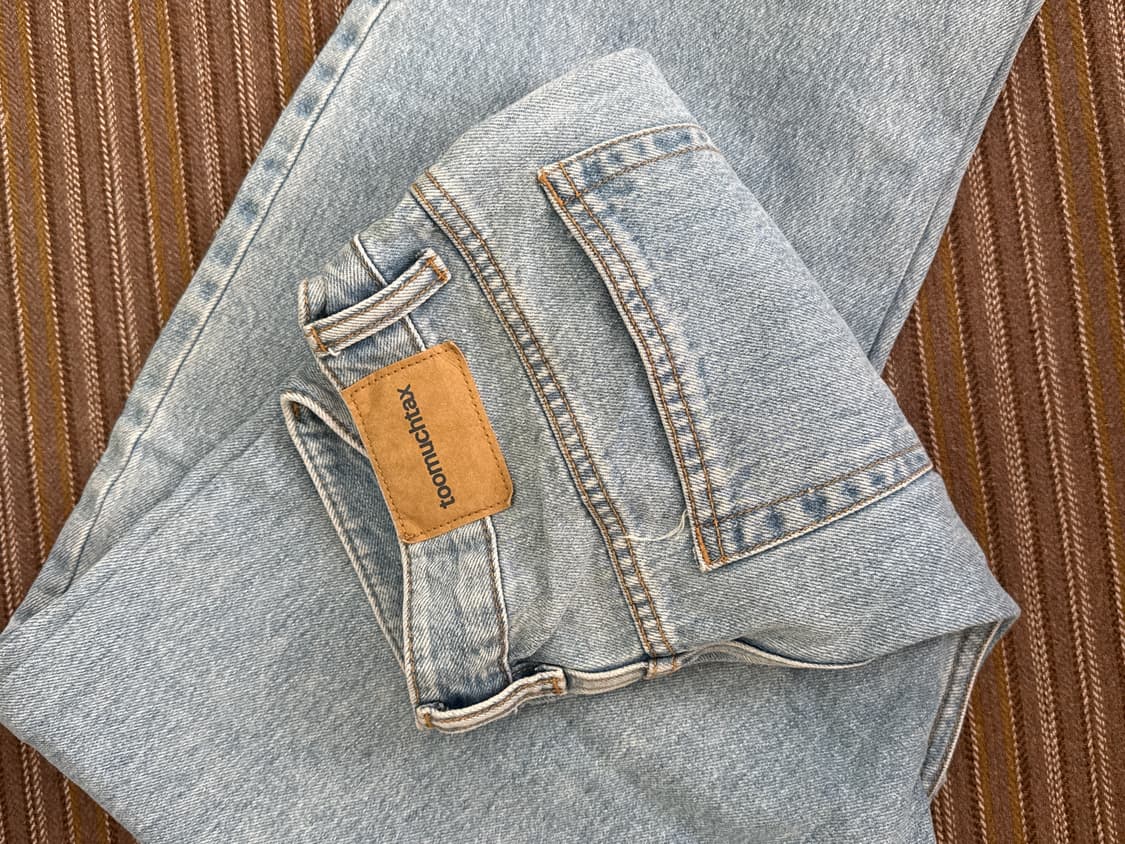 투머치택스 로우라이즈 루즈핏 진 상품이미지1