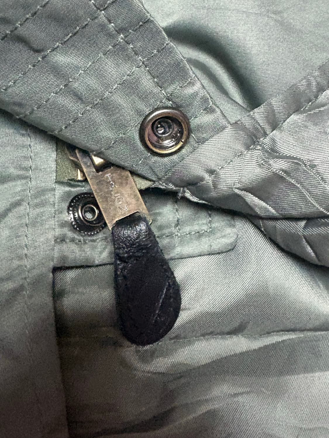 빈티지 무드 카키 퍼 패딩 점퍼 상품이미지8