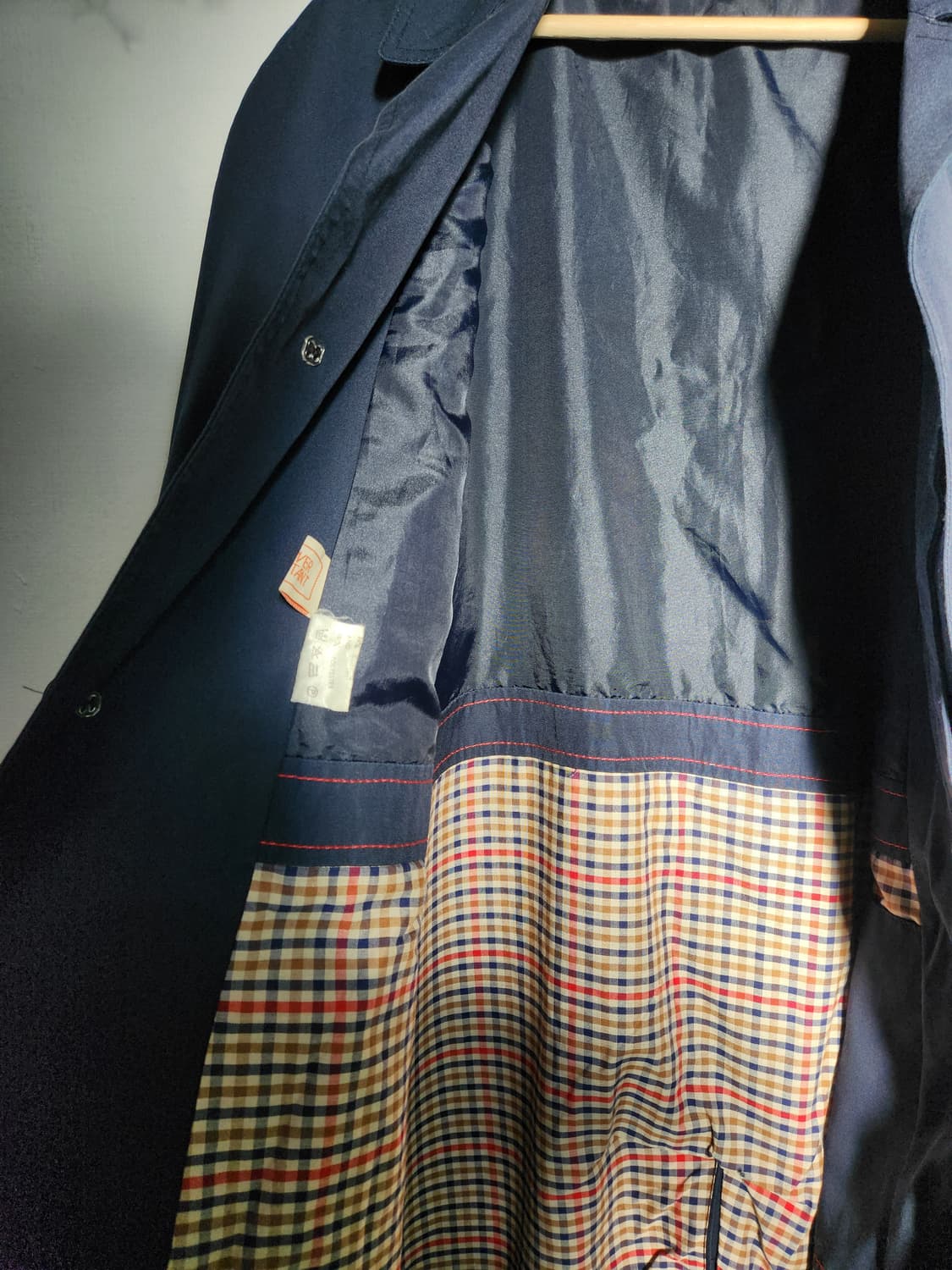 60s Dunn&Co 코튼나일론 싱글 발마칸 코트(ENGLANDmade) 상품이미지6