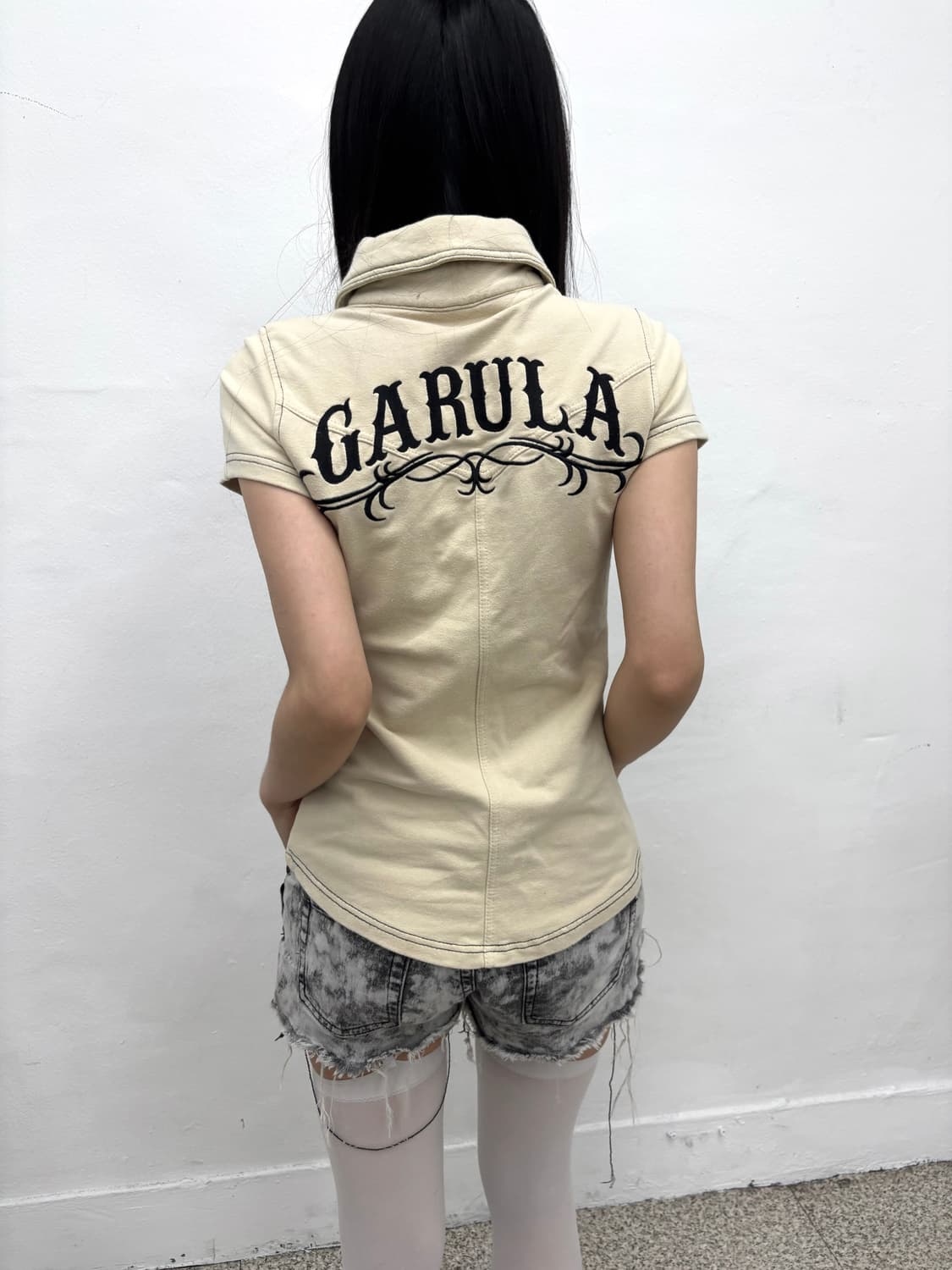 Garula sand beige slim pk top  상품이미지3
