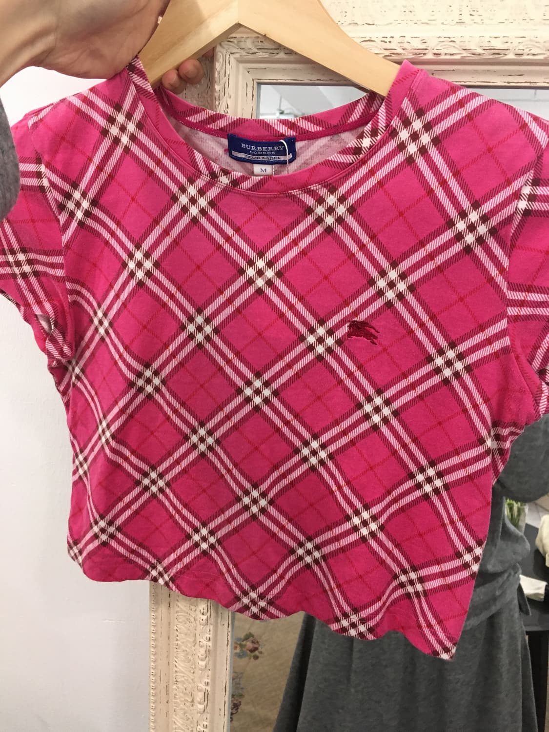 버버리 블루라벨 타탄체크 티셔츠 상품이미지1