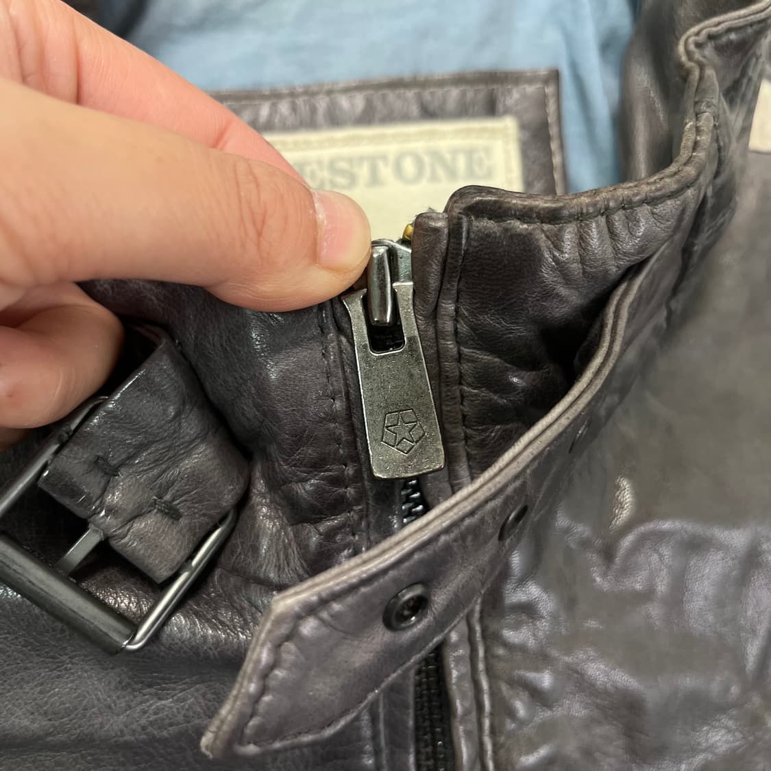 100 마일스톤 램스킨 라이더 가죽 자켓 상품이미지4