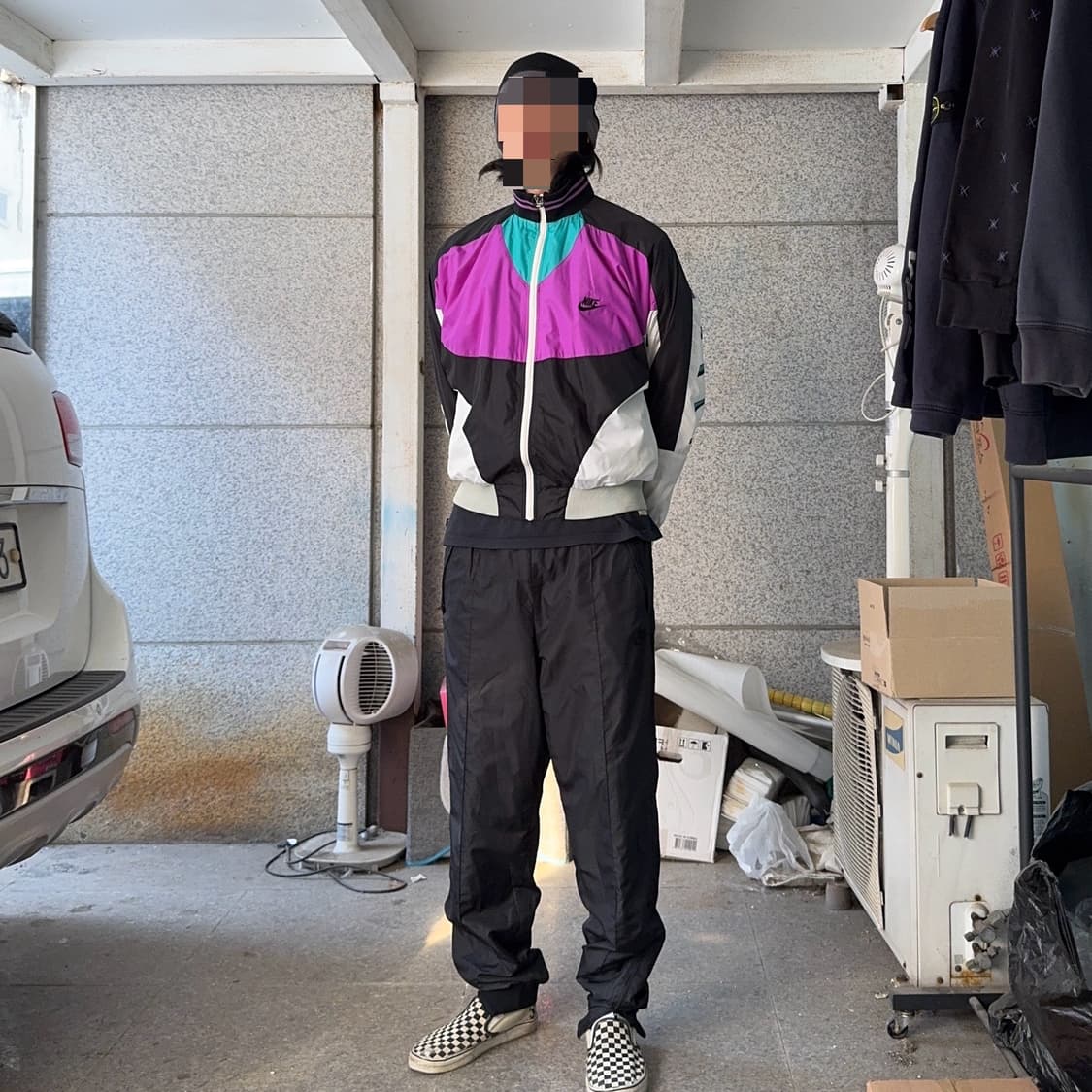 90s 나이키 인터네셔널 배색 트레이닝 셋업 상품이미지1