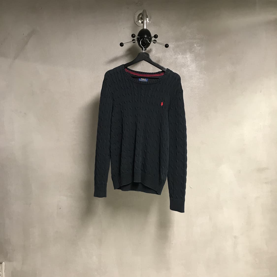 폴로 랄프로렌 케이블 니트 블랙 XL 상품이미지1