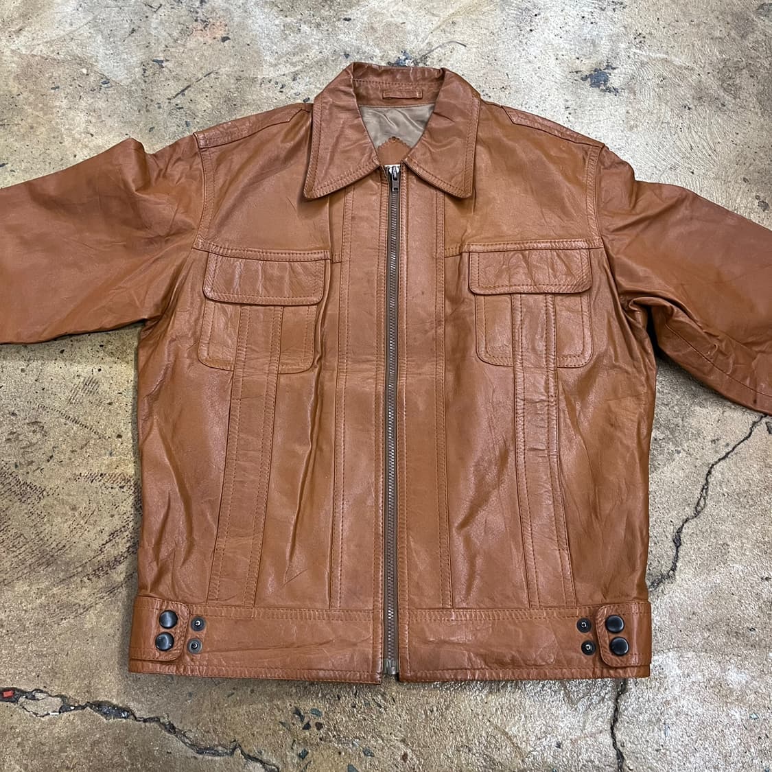 [정품] TACHIYA 재패니즈 빈티지 가죽 레더 자켓 b14 상품이미지3