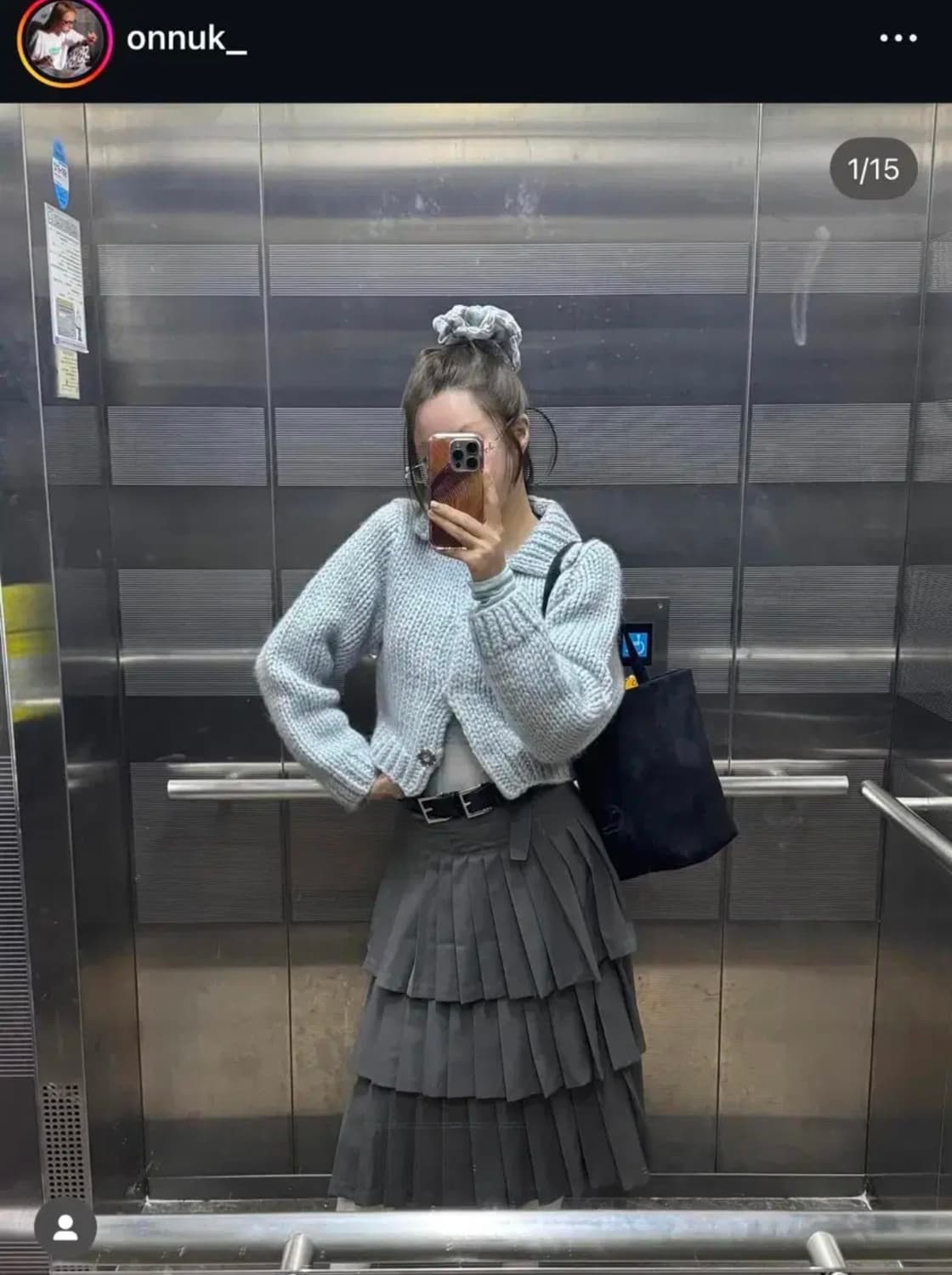 The row 더로우 파크백 미듐 누벅 스웨이드 블랙 상품이미지1