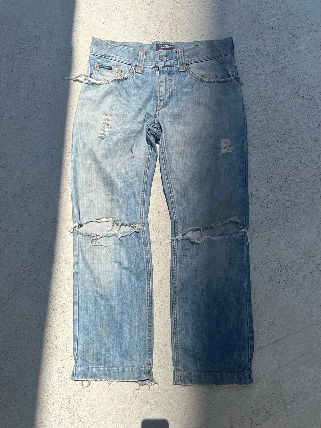 00’s Dolce & Gabbana crack knee denim 상품이미지3