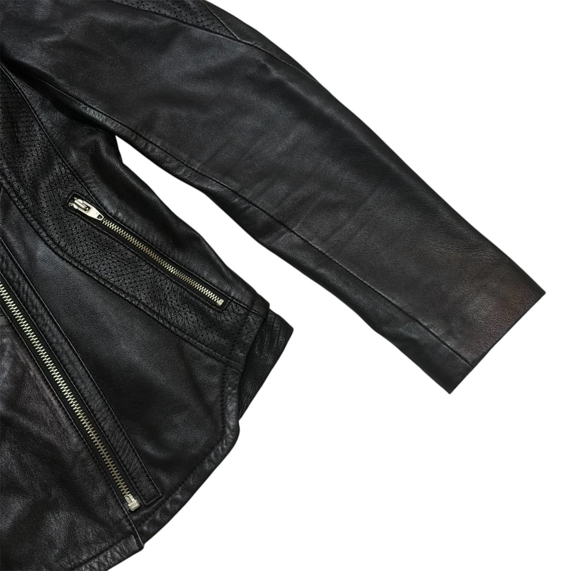 10s 뱀피디테일 선페이딩 램스킨자켓 상품이미지4