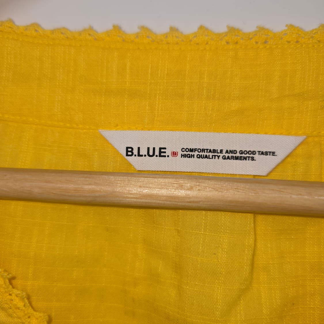 일본 빈티지 B.L.U.E. 옐로우 민소매 블라우스  상품이미지3