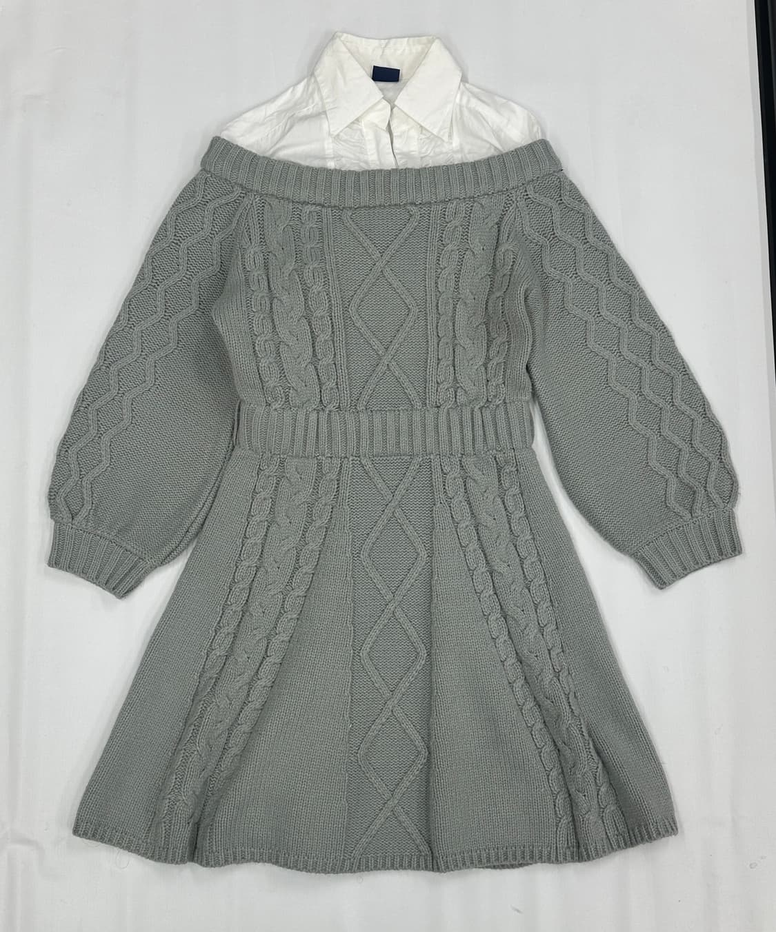 ❄️슈슈룬 쇼콜라깔 꽈베기 니트 원피스❄ 셔츠 히메갸루 모리걸 러블리 상품이미지3