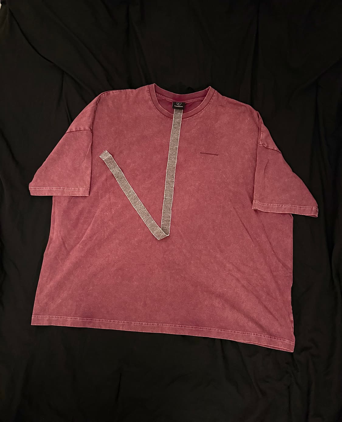 피마원 빈티지 반팔 티셔츠 버건디 상품이미지8