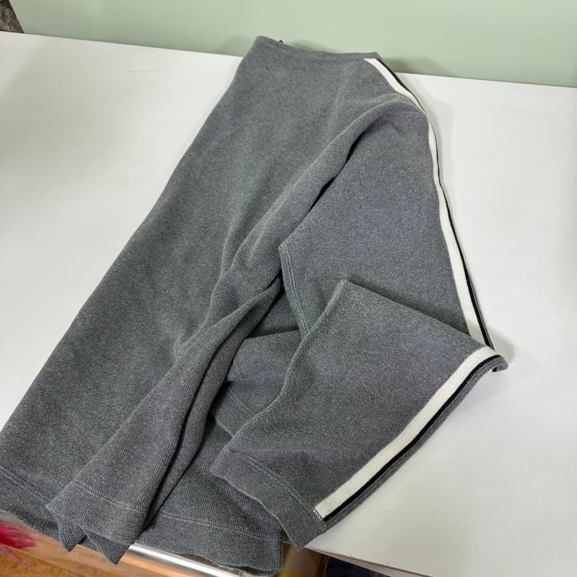 95-100 타미힐피거 그레이 면 니트 상품이미지5