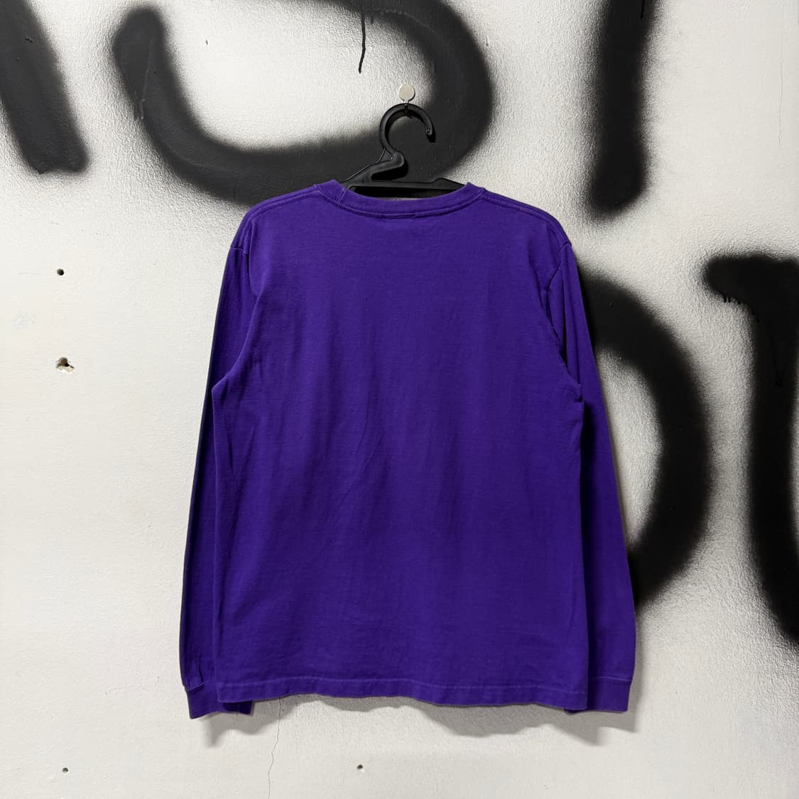 트래셔 빅 프린팅 롱 슬리브 티셔츠 퍼플 상품이미지2