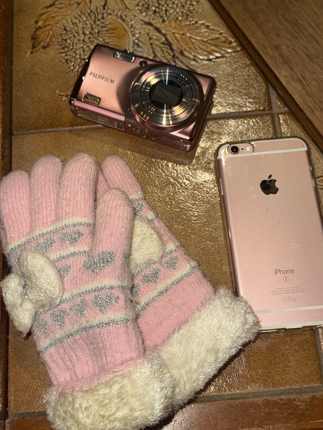 히메갸루 큐빅리본 핑크 장갑 상품이미지3