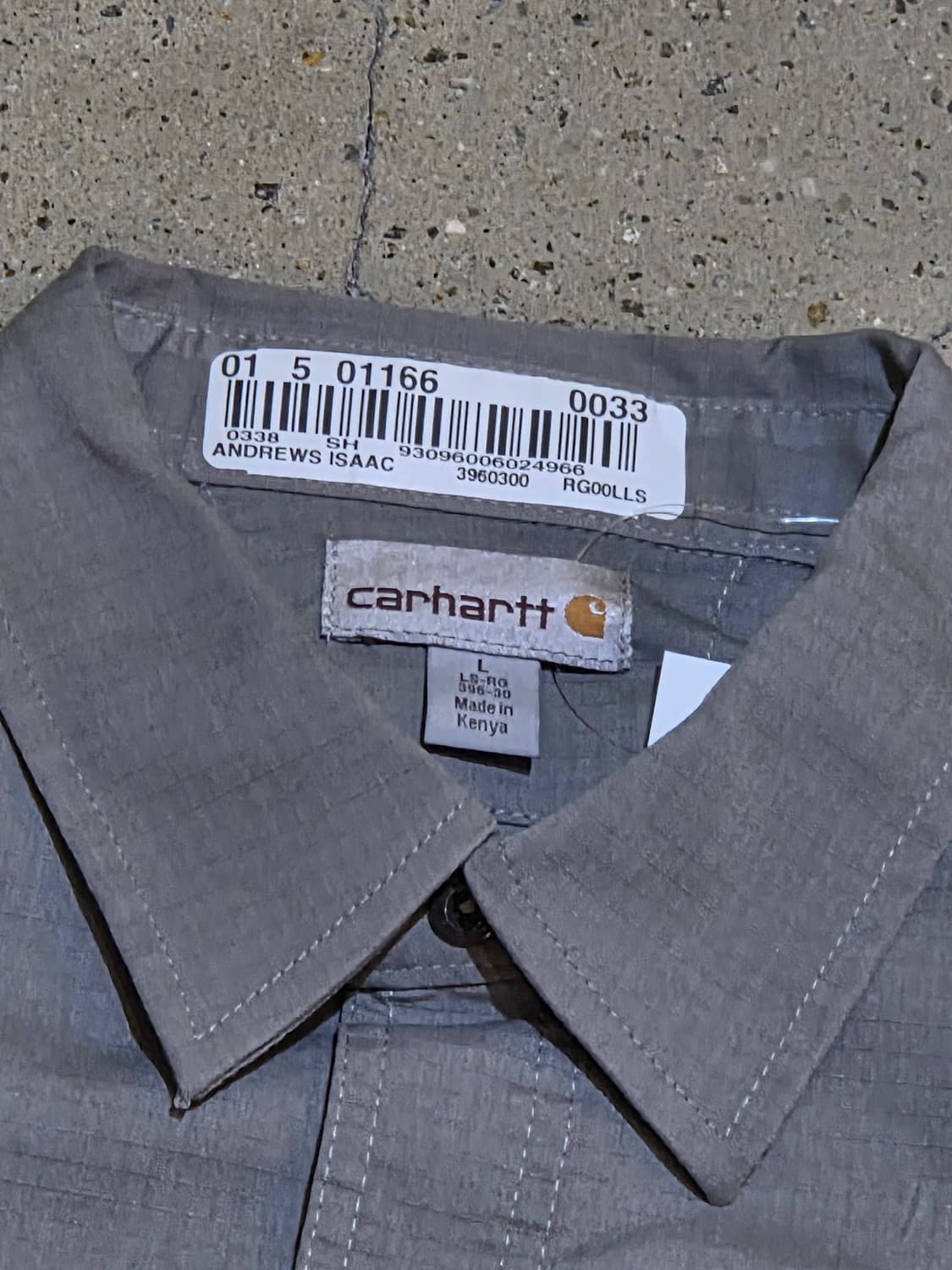Carhartt 칼하트 그레이 포켓반팔셔츠 상품이미지3