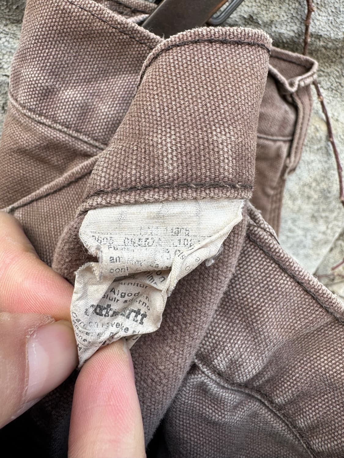 00s 칼하트 빈티지 b11 cht 페이딩 싱글니 워크 팬츠 상품이미지8