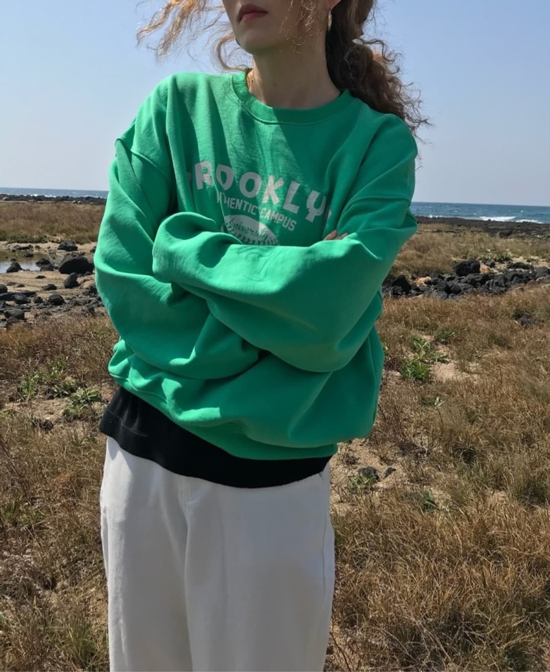 시엔느 브루클린 맨투맨 그린 상품이미지2