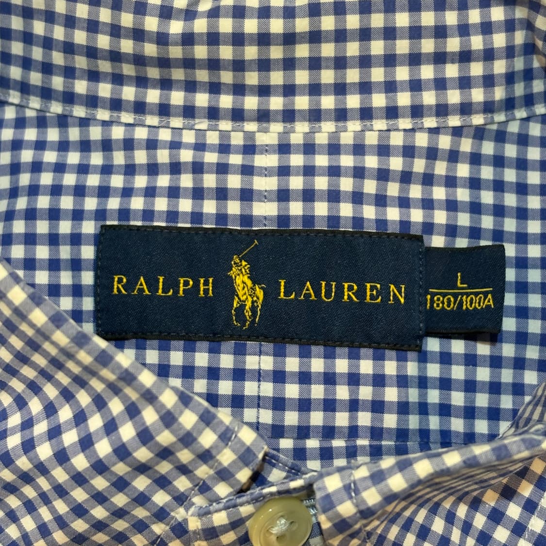 L 폴로랄프로렌 블루 체크 셔츠  상품이미지4