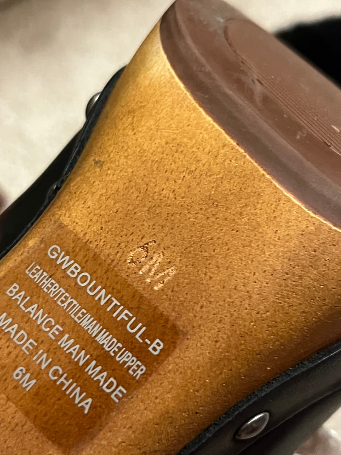 빈티지 게스 퍼 스트랩 레더 스터드 부츠 힐 상품이미지5