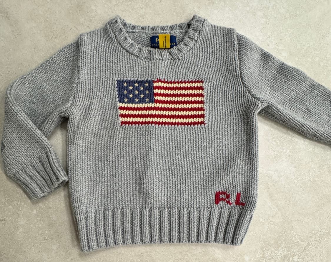 폴로 랄프로렌 키즈 성 조기 니트 12개월 에서 24개월 상품이미지1