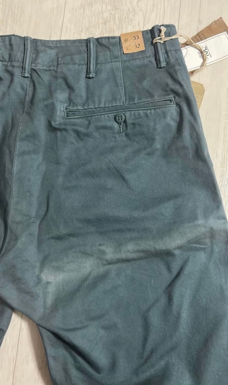 RRL 그린 필드 스트레이트 핏 치노 팬츠 33 32 새상품 상품이미지3
