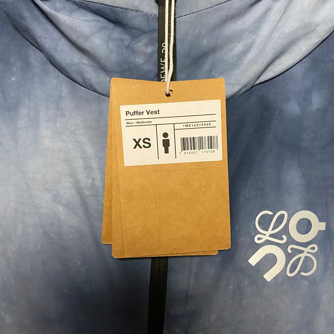 [XS] 로에베 x 온 러닝 테크니컬 쉘 퍼퍼 패딩 베스트 블루 상품이미지4