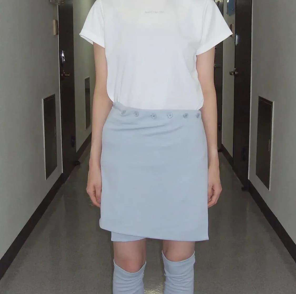jichoi comfort wrap skirt(pale blue) 상품이미지1