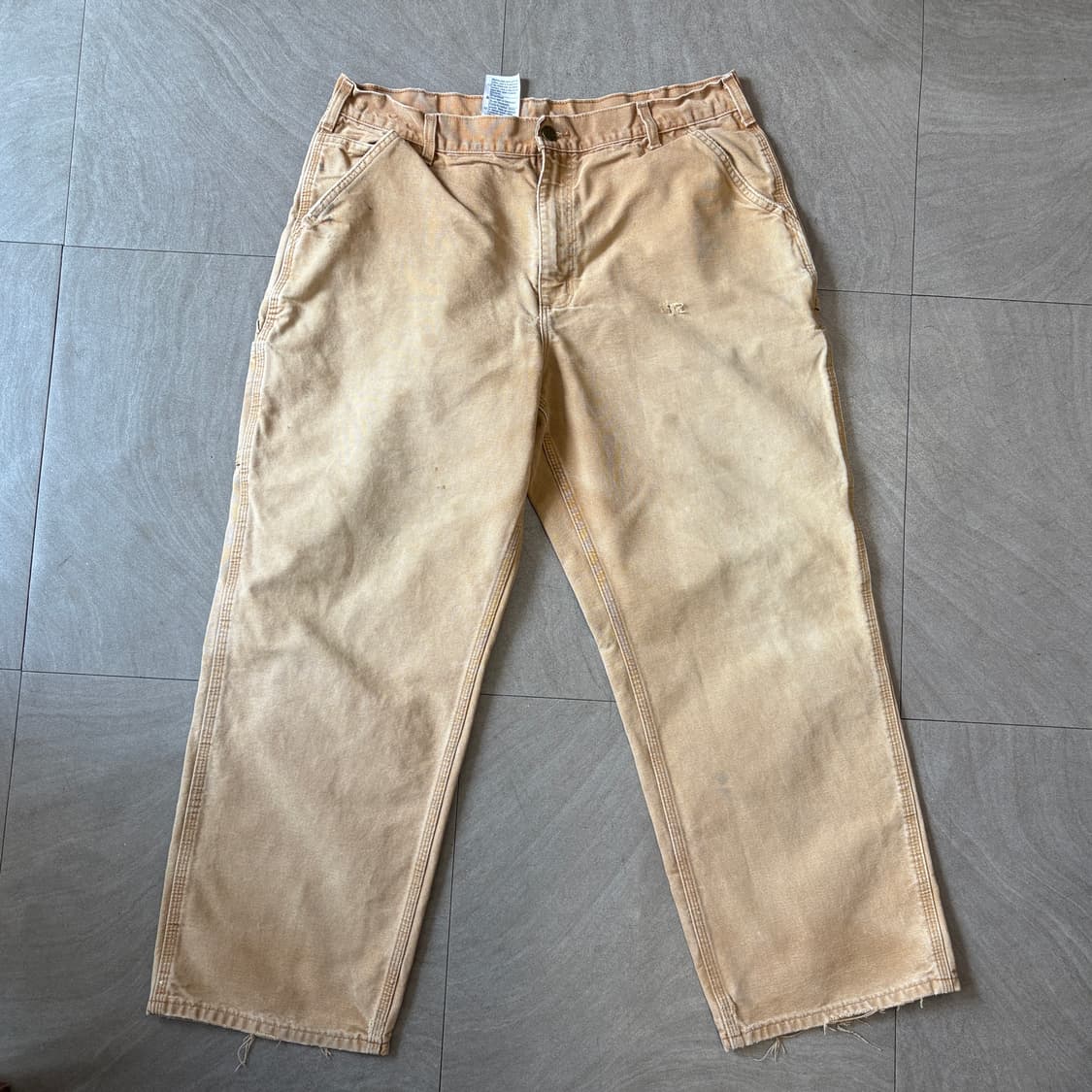 칼하트 오리지널 브라운 싱글니 카펜터 팬츠 상품이미지5