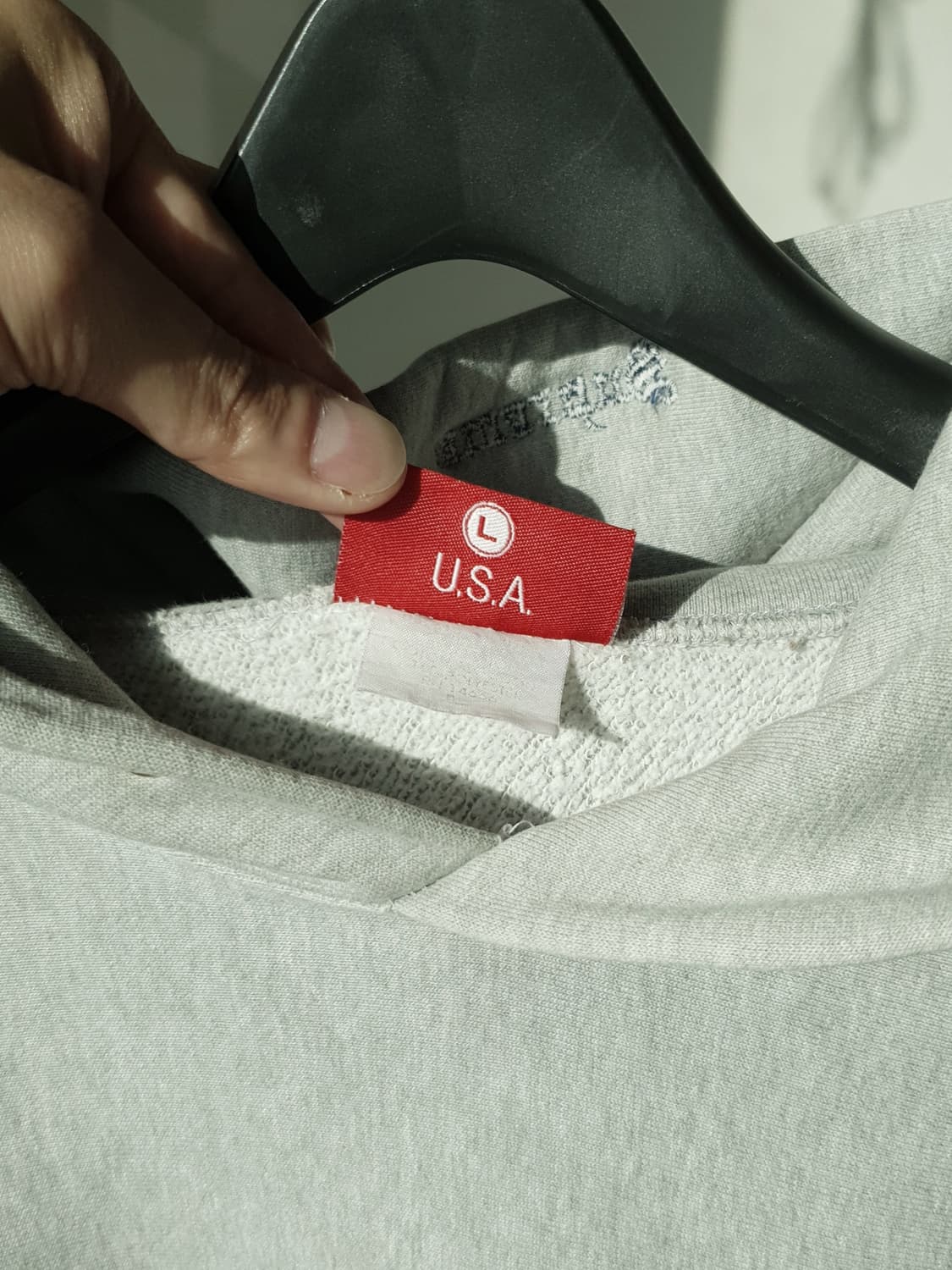 90s SUPREME gothic logo hoodie og 상품이미지5