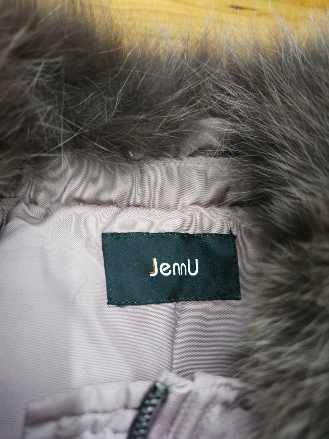 제뉴 폭스퍼 구스다운 롱패딩 핑크 상품이미지6