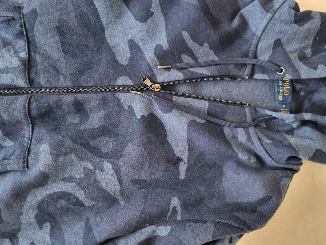 폴로 랄프로렌 블루 카모 후드 집업 상품이미지5