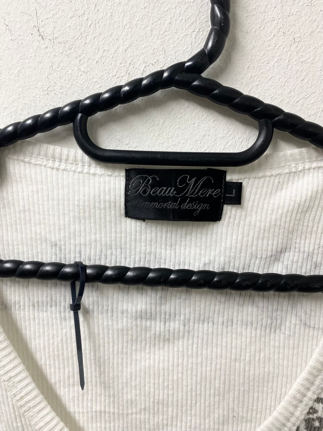 [BeauMere] Leopard Print White 1/2 Tee 상품이미지8