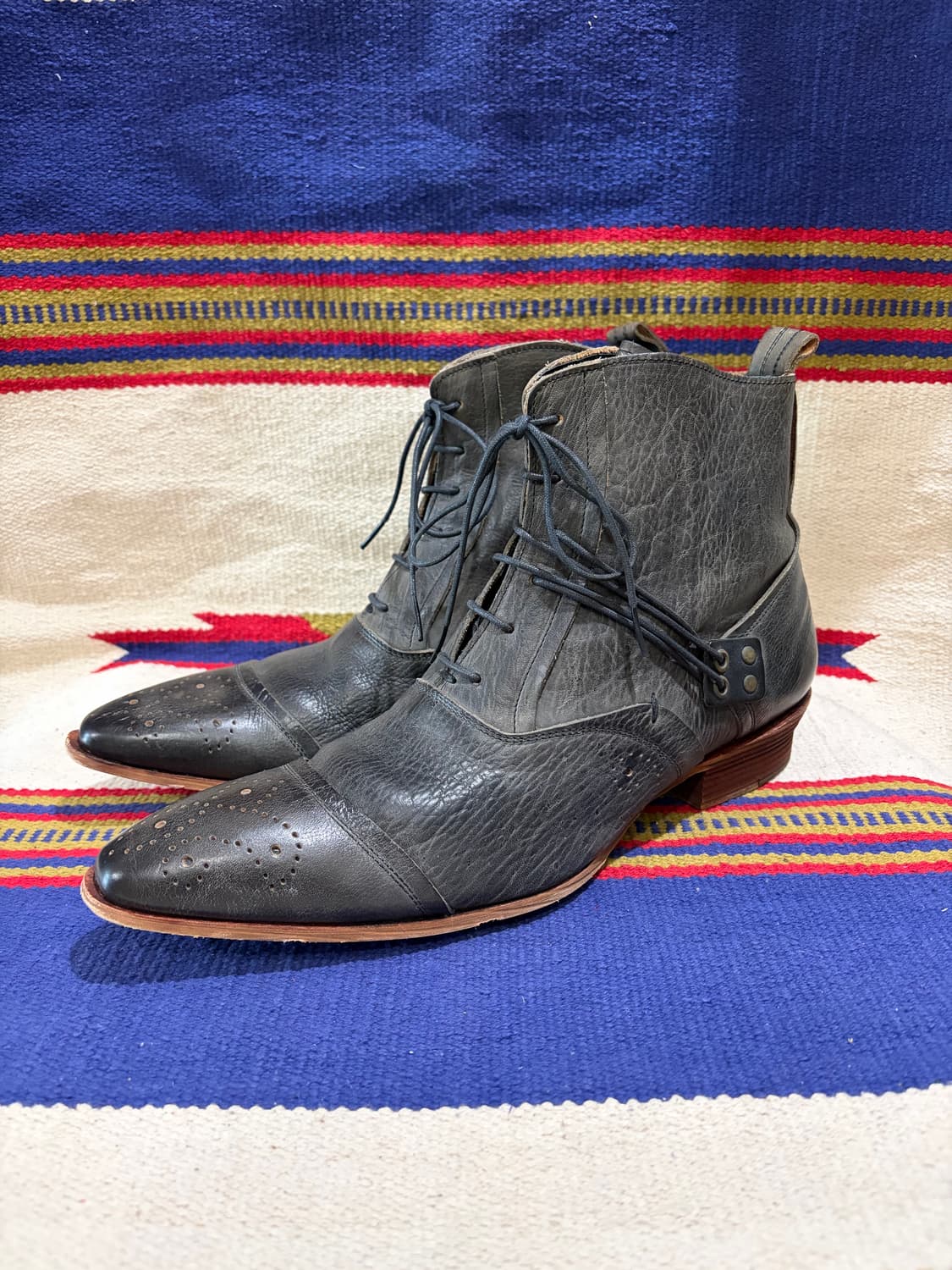 MORGAN HOMME 웨스턴 레이스업 부츠 상품이미지1