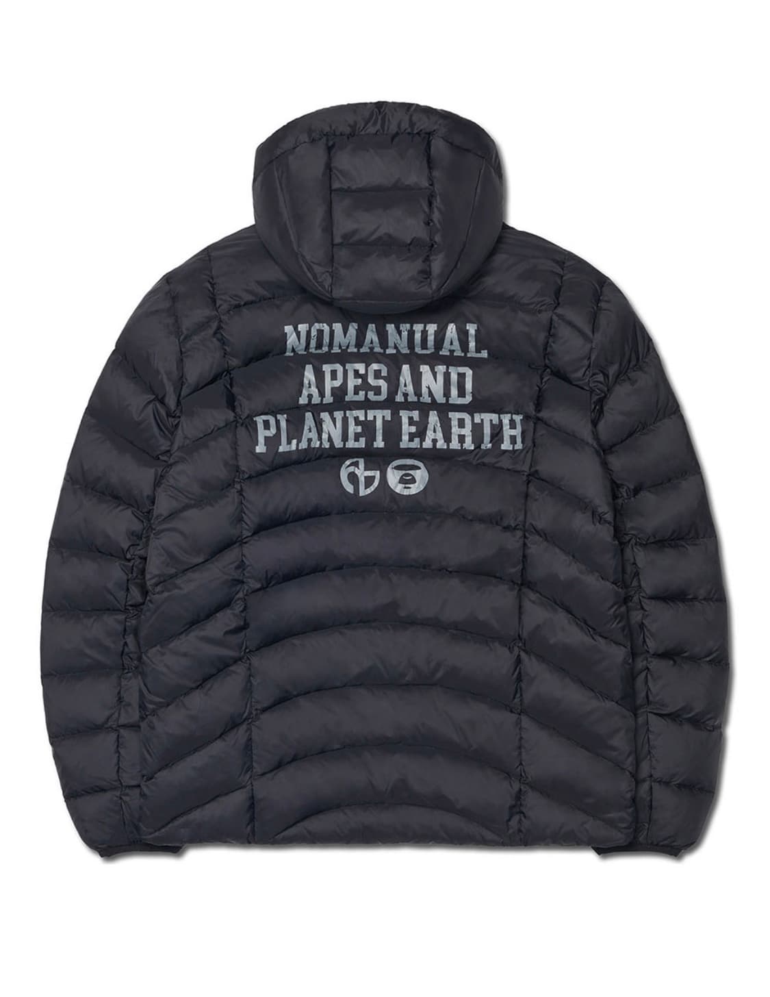 [M] 노매뉴얼 x 에이프 문페이스 라이트 덕 다운 패딩 블랙 판매합니다 상품이미지2