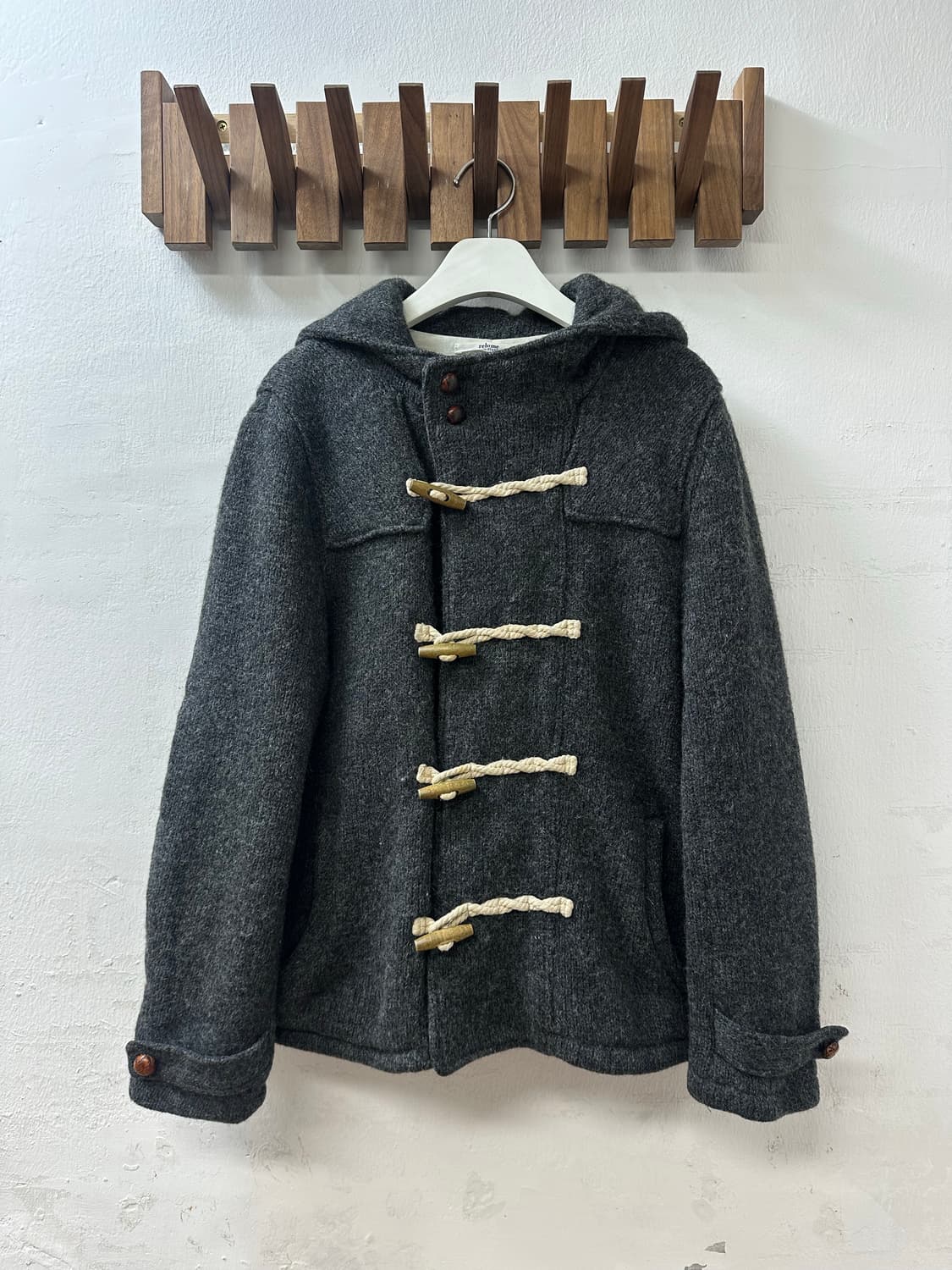 일본빈티지 JOURNAL STANDARD 울 100% 후드 더플 코트 상품이미지1