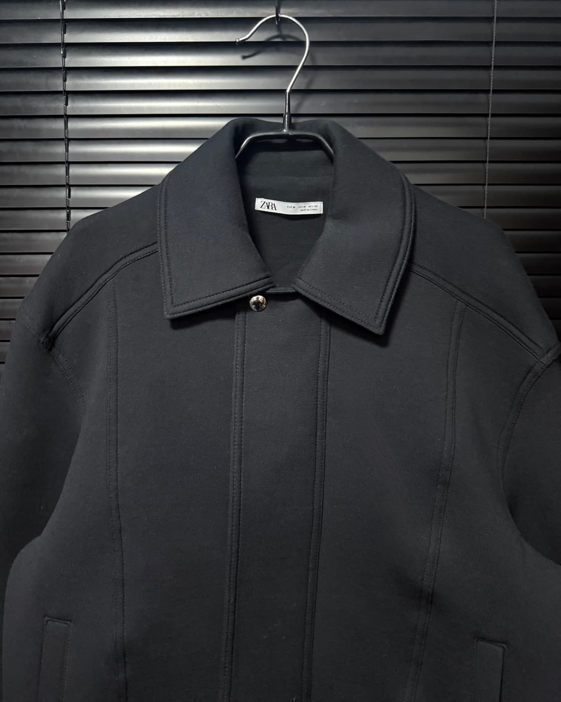 자라 네이비 남색 봄버 블루종 집업 카라 투웨이 M 95 미니멀 점퍼 상품이미지3