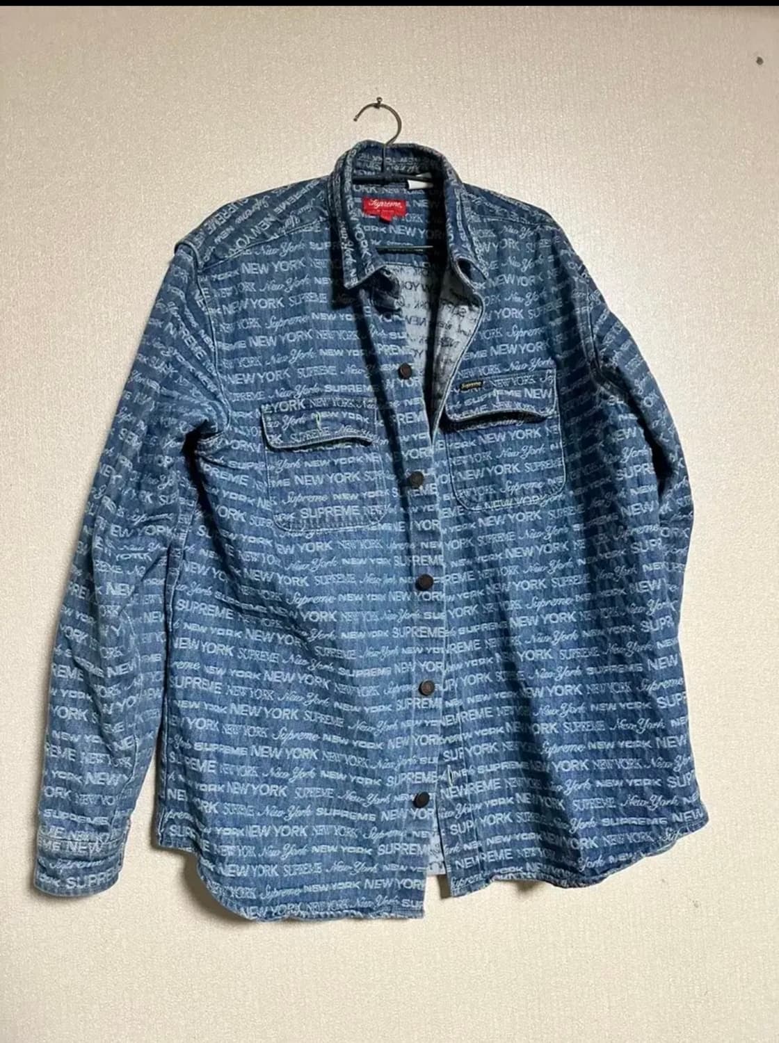 L) 슈프림 멀티 타입 자카드 데님 셔츠 블루 - 22FW 상품이미지2