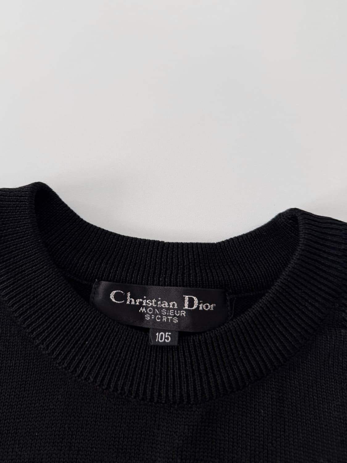 크리스챤 디올 루즈핏 90‘s 하운드투스 체크 패턴 울 니트 상품이미지5