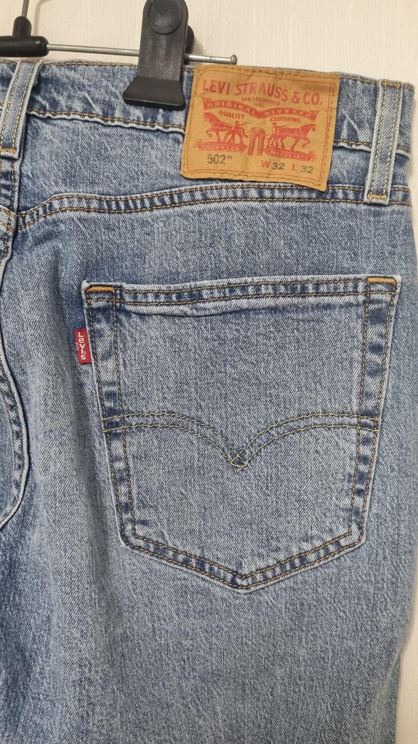 리바이스502 테이퍼드핏 연청 워싱 허리32 기장92  상품이미지4