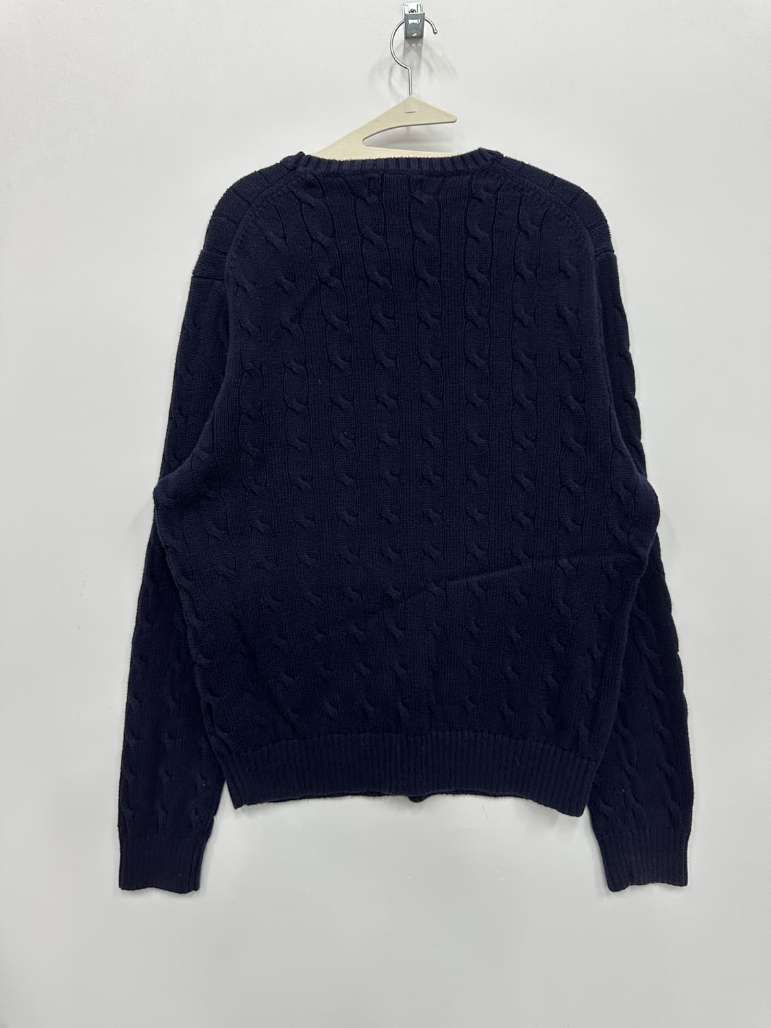 폴로 꽈배기 네이비 니트  상품이미지5