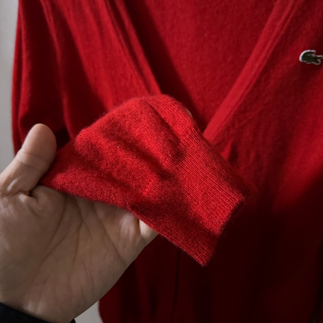 라코스테 여성 레드 캐시미어 가디건 36 (55정도) 상품이미지4