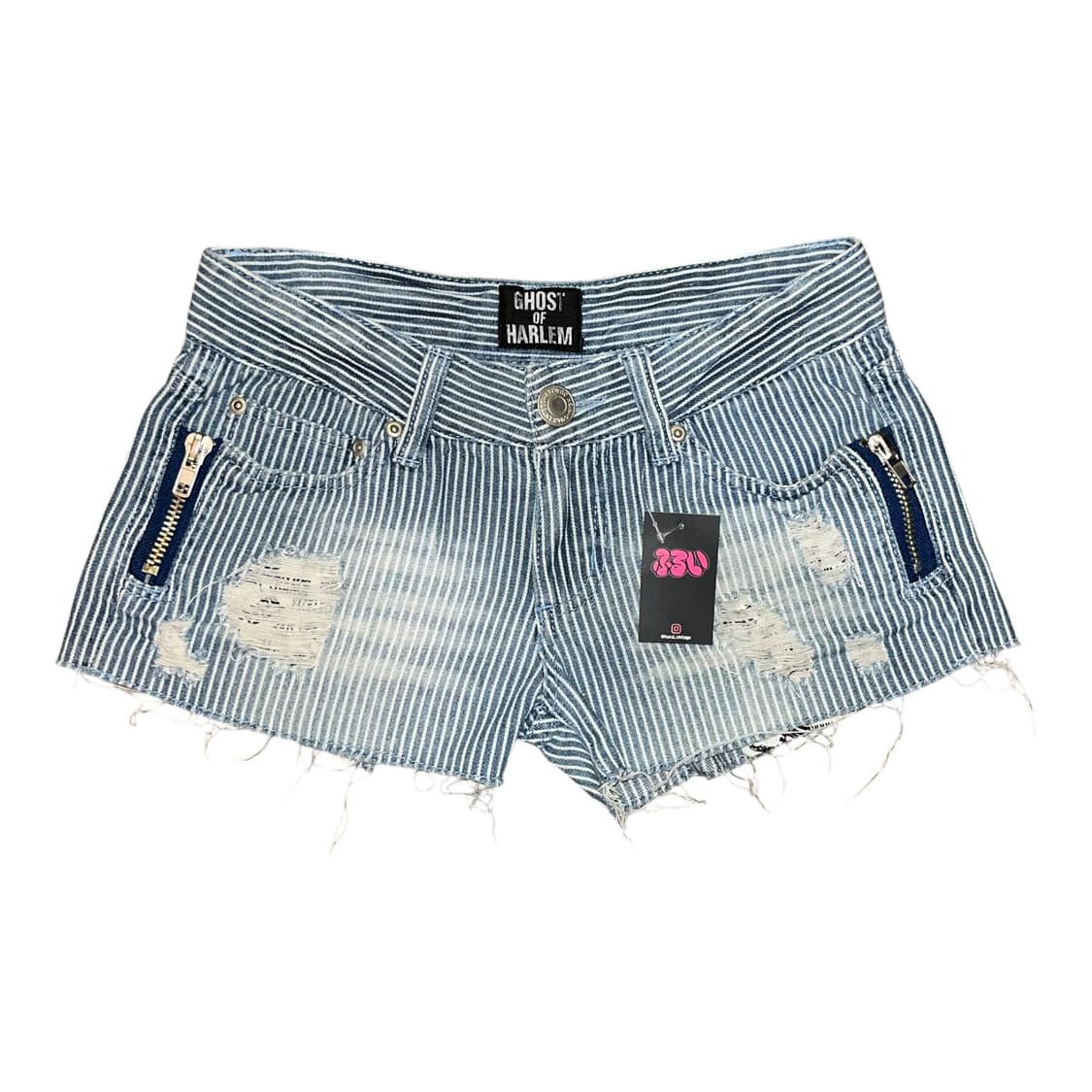 GHOST of HARLEM 고스트오브할렘 스트라이프 숏 팬츠 갸루y2k 상품이미지1