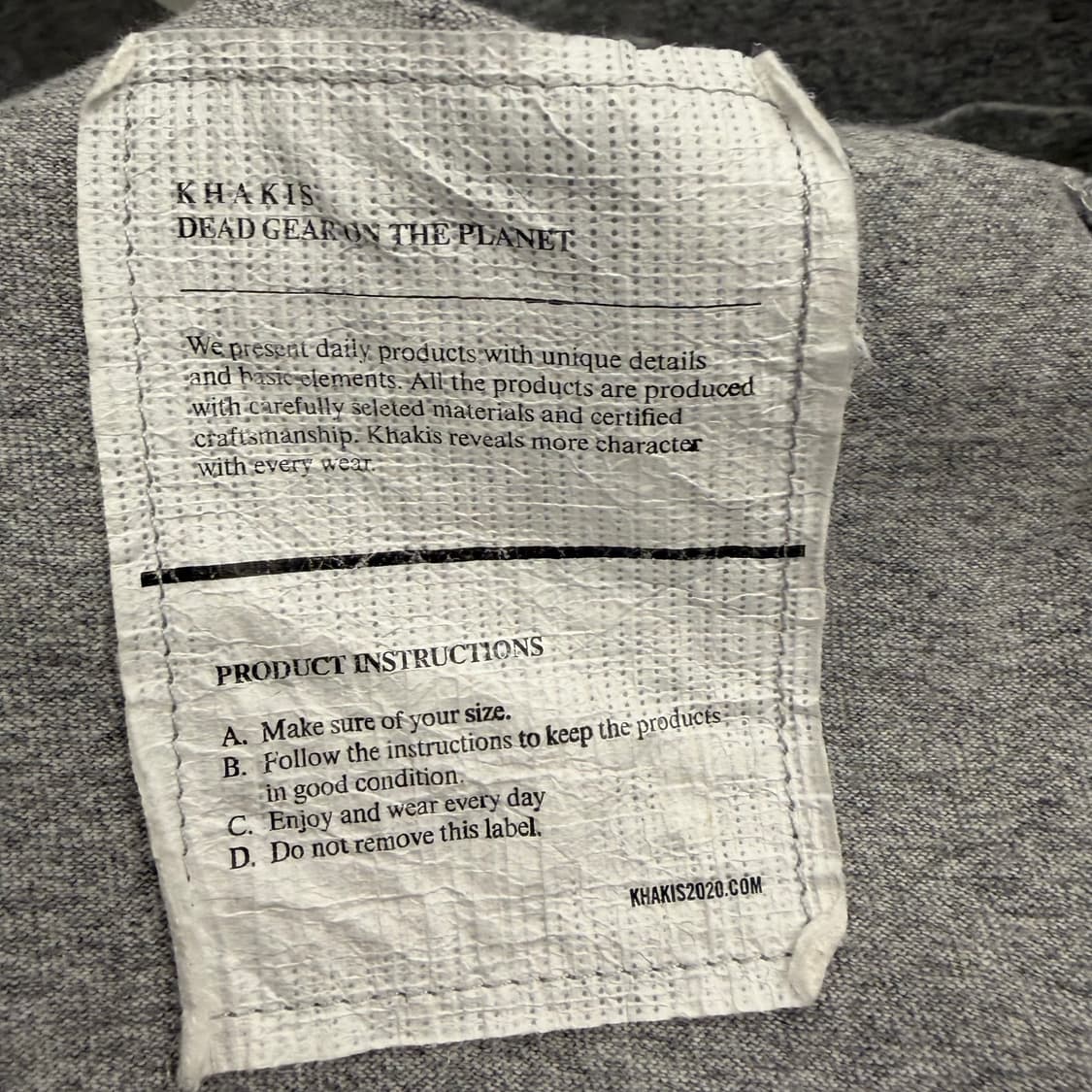 Khakis 카키스 그레이 원 포켓 반팔 티셔츠 2번 상품이미지9