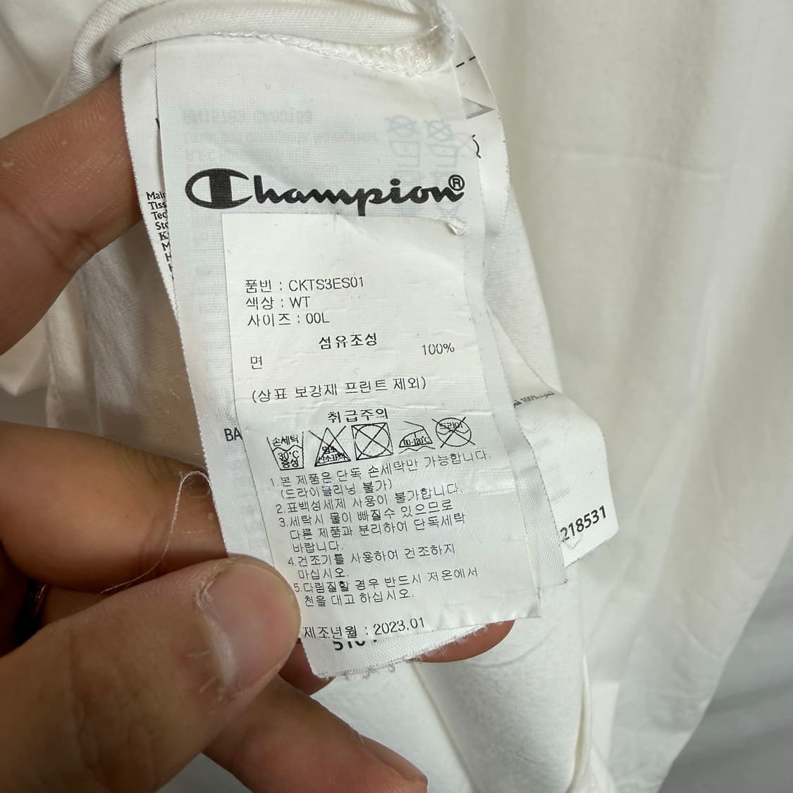 챔피온 빅로고 코튼 반팔티 L 상품이미지6