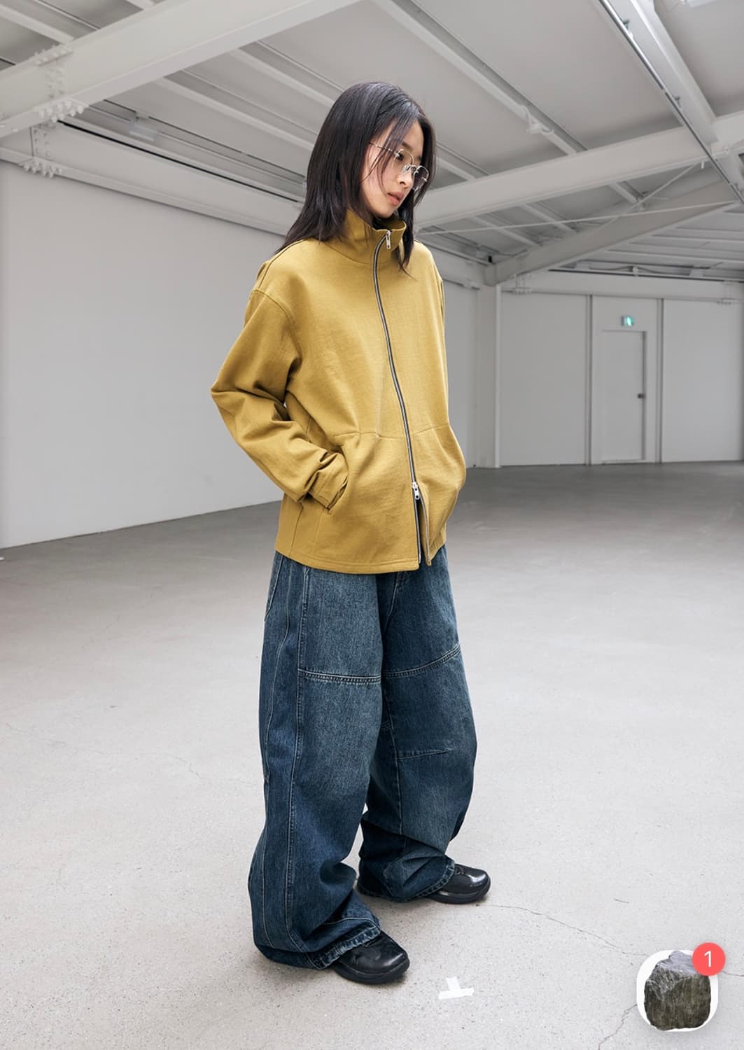 해칭룸 Middle Cardigan Mustard 상품이미지1