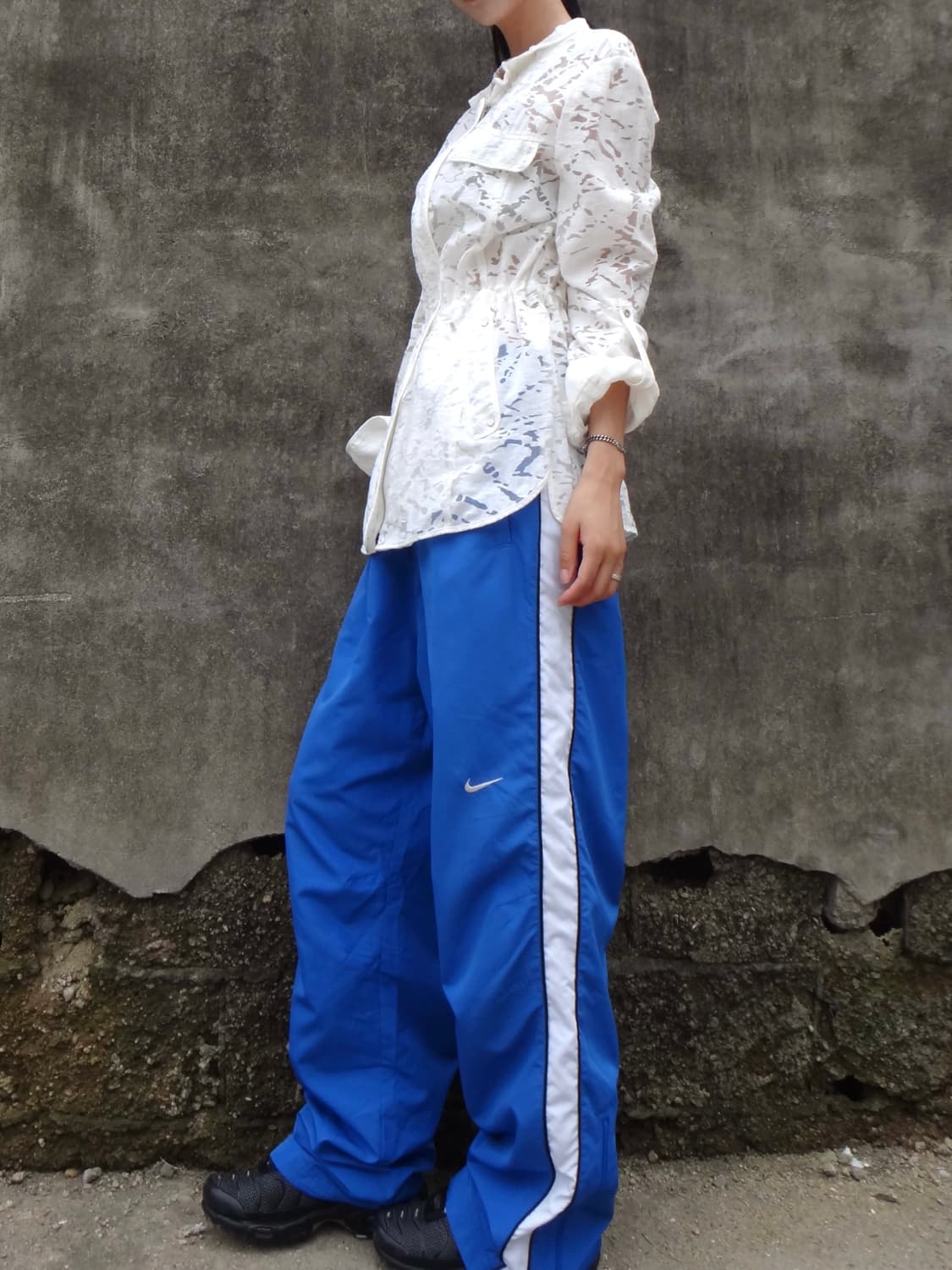 CROCODILE LADIES sheer pattern zip up 상품이미지2