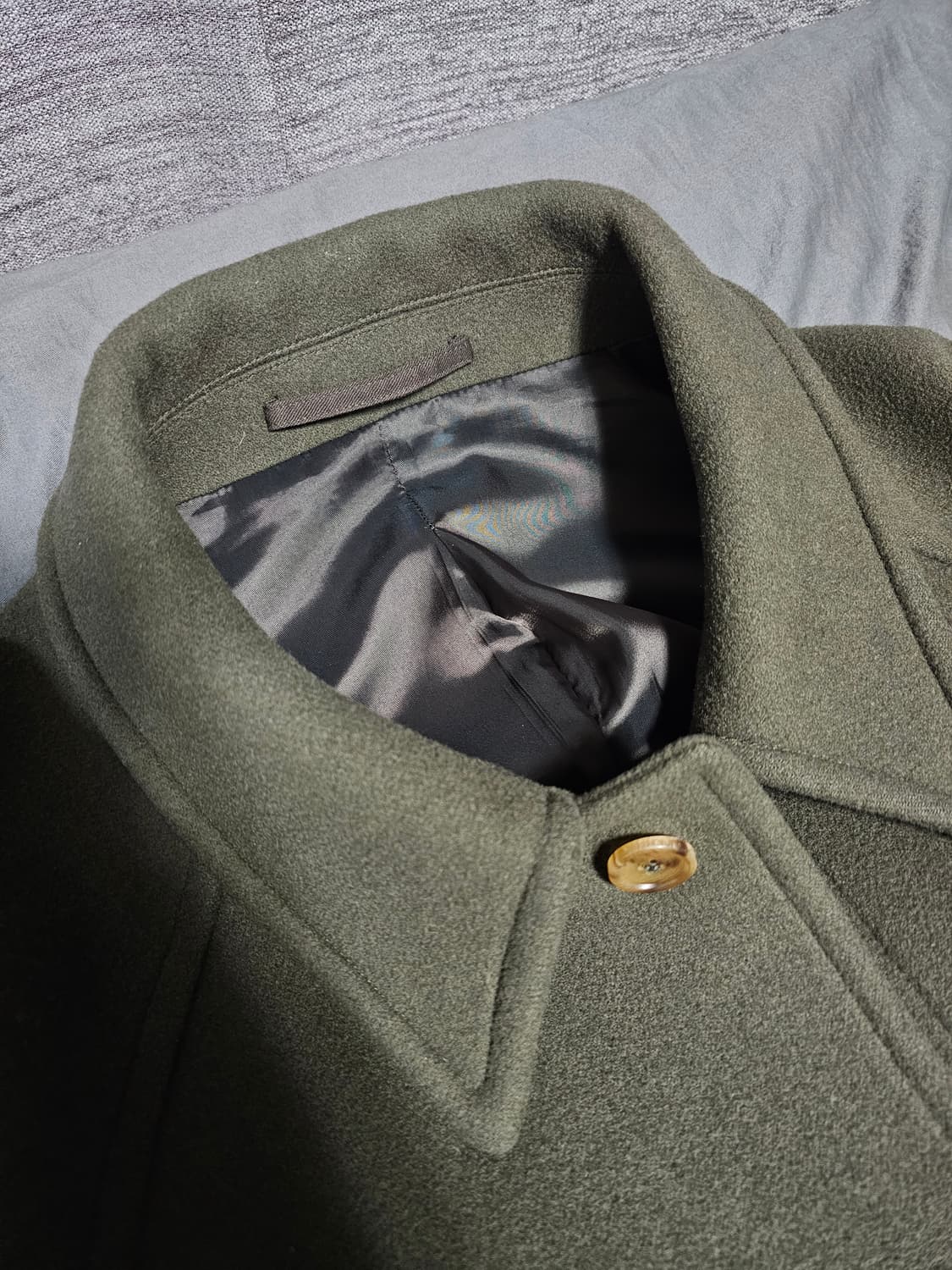 브라운야드 발마칸 올리브그레이 롱코트 21fw(가장 이쁜시즌) 105 상품이미지5